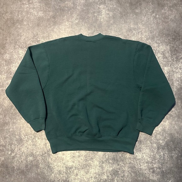 Vintage BVD Mens Green Crewneck Sweatshirt Size L Made in USA Earth Tone - Picture 2 of 5